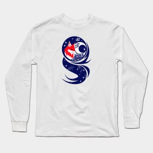 Fox and Moon Long Sleeve T-Shirt